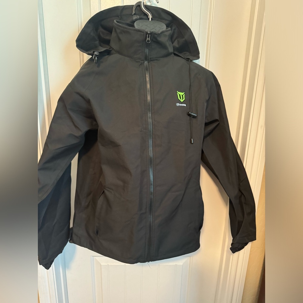 NWOT TIDEWE Rain Jacket with Concealed Hood Waterproof Lightweight, Size S